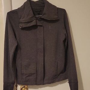 Banana Republic Dark Gray Utility Jacket/zip Sweatshirt Sz Large